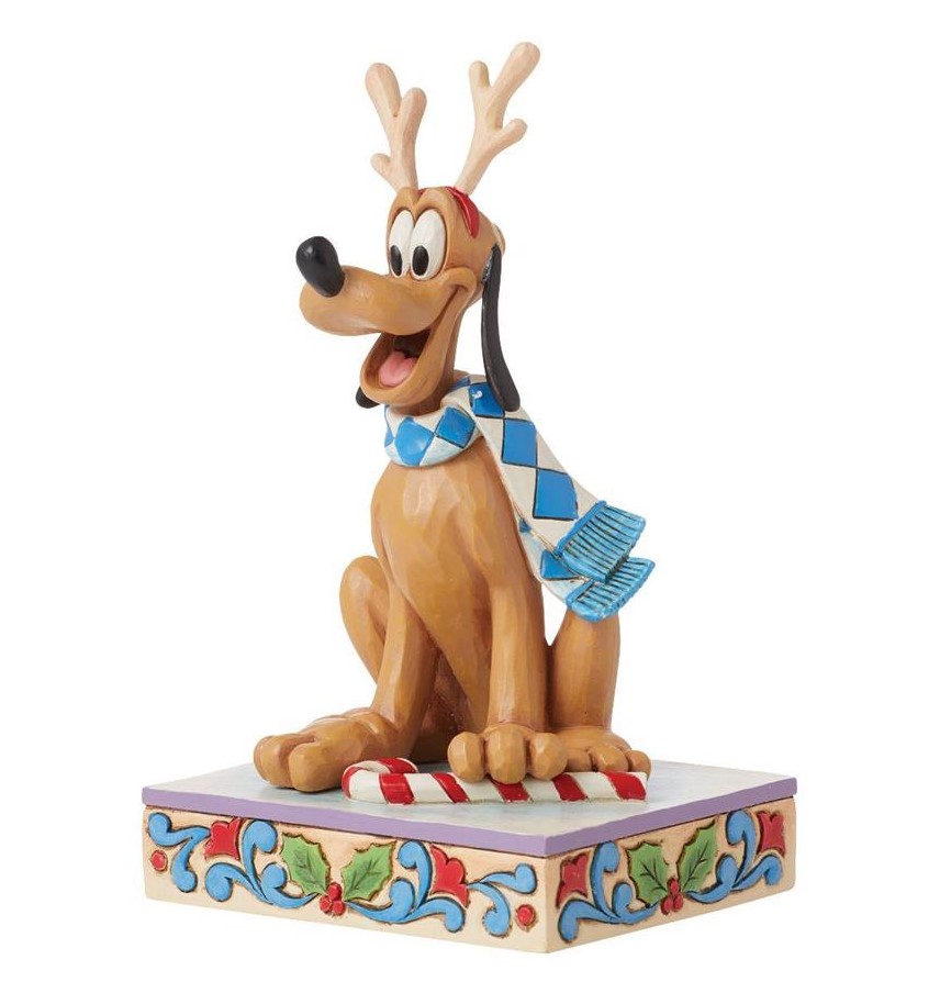 Jim Shore, Disney Traditions, Jim Shore Disney, 6015012, Dashing Rein-dog, Pluto, Pluto als Rentier, Pluto Christmas, Pluto Reindeer, Jim Shore Disneyfigur, Jim Shore Weihnachtsfigur