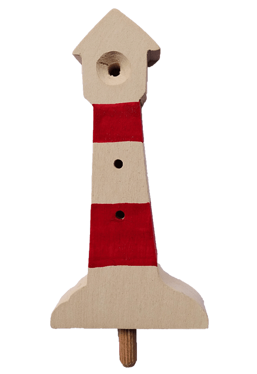 Kerzenring, Sebastian Design, Talvel Steckfigur, B224wr, Steckfiguren, Leuchtturm rot-weiß, Holzfigur, skandinavische Dekoration, Holzdekoration, Kerzenkranz, Jahreszeitentisch, Leuchtturm Holzdeko