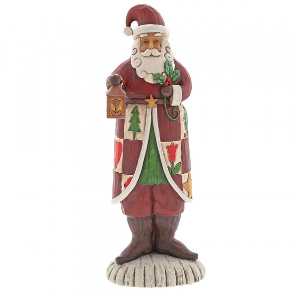Folklore-Santa-Lantern1 Heartwood Creek, Jim Shore, Folklore Santa with Lantern, Weihnachtsmann mit Laterne, 6001442