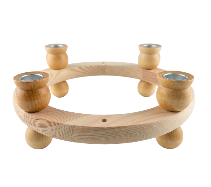 Kerzenring für Stabkerzen, natur von Sebastian Design