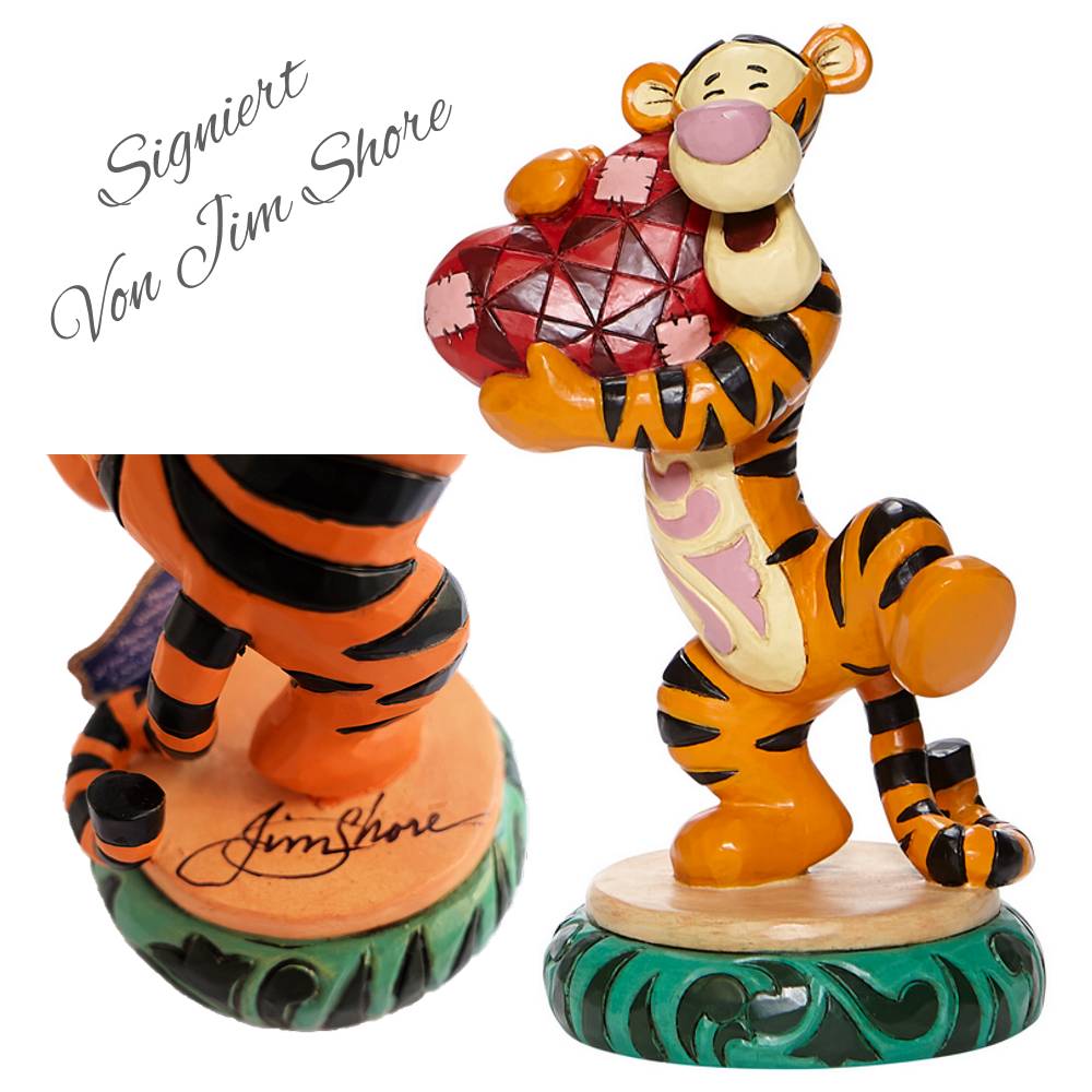 Disney Traditions, Jim Shore, Jim Shore Disney, Jim Shore Disneyfigur, Jim Shore Disney Figur, Winnie the Pooh, Tigger, Winnie Puuh, Heartfeld Hug, Tigger Holdiing Heart, Tigger mit Herz, Herzliche Umarmung, Valentinstag 6008073, A.A. Milne