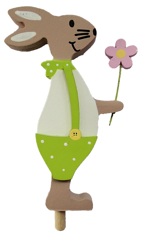HK-E-053 Sebastian Design Kerzenring, Sebastian Design Kerzenringe, Sebastian Design Holzkranz, Holzkränze, Candlering, Candlerings, Steckfigur, Steckfigur für Kerzenringe, Osterhasenjunge grün, HK-E-053, Jahreszeitentisch, Skandinavische Kerzenringe