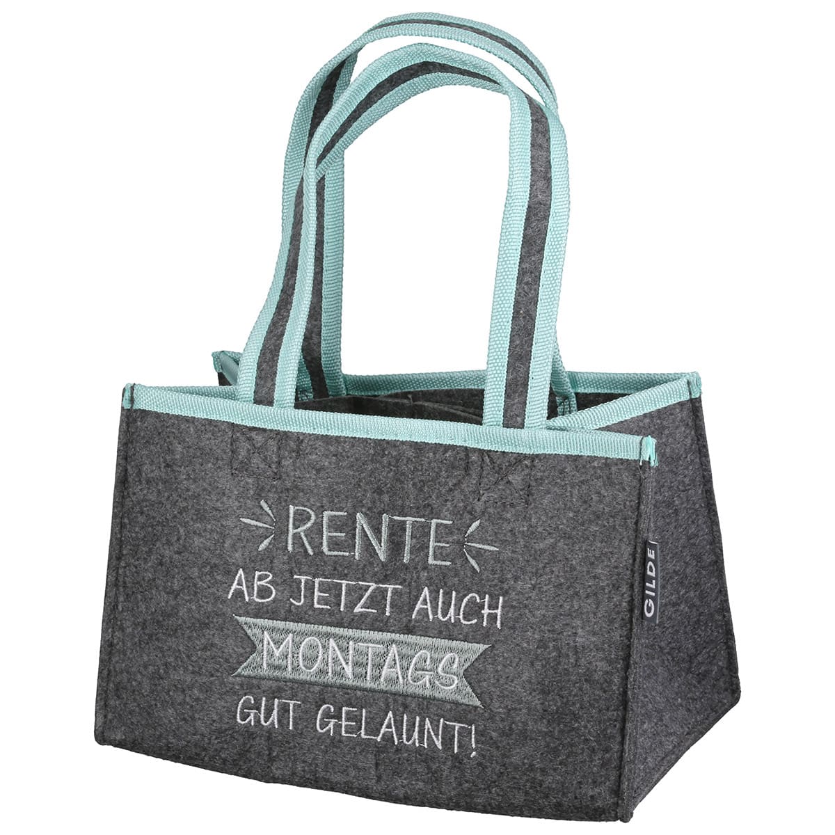 Flaschentasche Rente - Gilde Flaschentasche Filztasche 62570 / Flaschenträger 6 Flaschen - Tragetasche Rentner