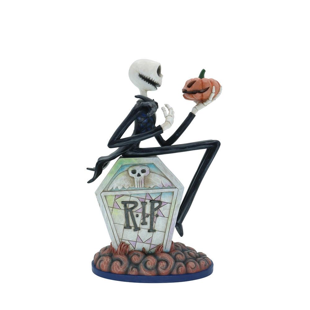 Disney Traditions, Jim Shore, Jim Shore Disney, 6010866, Jack Skellington on Gravestone, Nightmare Before Christmas, Jim Shore Disney Traditions, Jim Shore Disney Figur