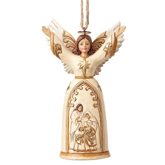 Heartwood Creek, Jim Shore, Ivory & Gold Nativity Angel, Engel, Anhänger, Ornament