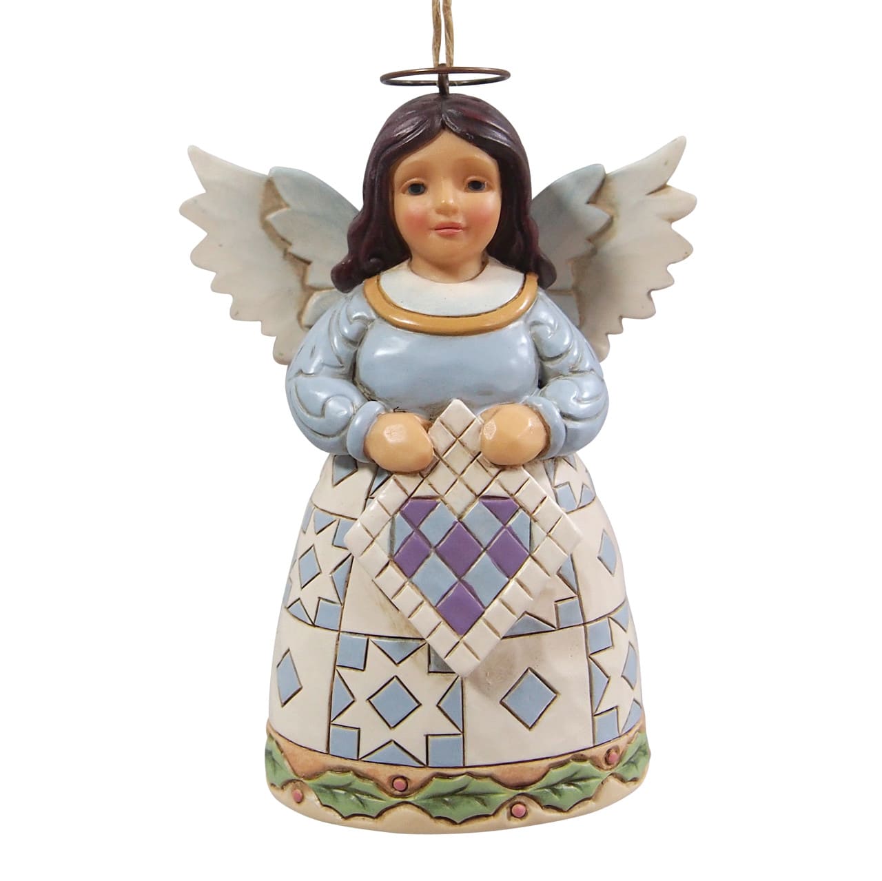 Quilt Angel - Engel mit Quilt-Herz Ornament Weihnachtsanhänger Heartwood Creek by Jim Shore 6017305