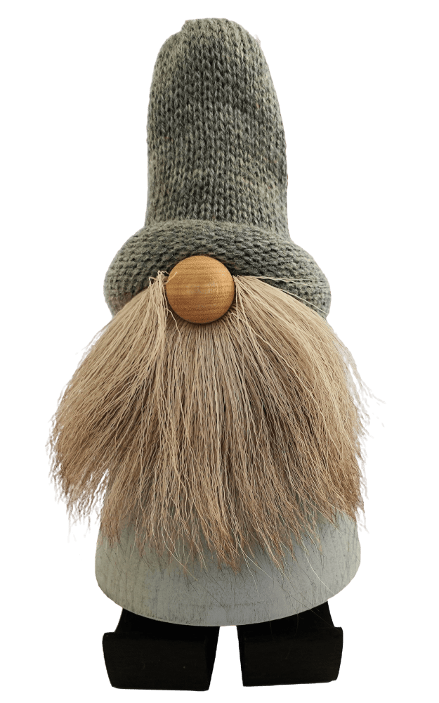 Wichtel Matti mit Füßen big - grau mit grauer Mütze  - nordischer Wichtel