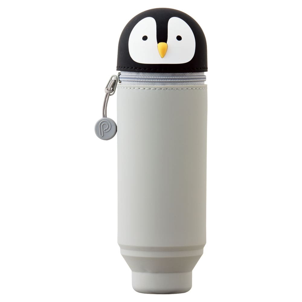 A-7712-10 PuniLabo, Punilabo, Lihit Lab, Federtasche und Stiftehalter, stehende Federtasche, Pencil Case, animal, Tiere, stand up pen case, A7712-10, Federtasche Pinguin, Penguin, Schlamper, Faulenzer, Federmappe
