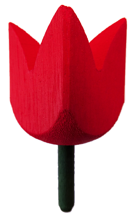 Sebastian Design, Kerzenring, Kerzenringe, Candle Ring, Holzkranz, skandinavischer Kerzenring, Steckfigur, 46-582-120, Tulpe, Tulpe rot, Tulpenkopf, Jahreszeitentisch, Tischdekoration, Steckfigur für Kerzenring