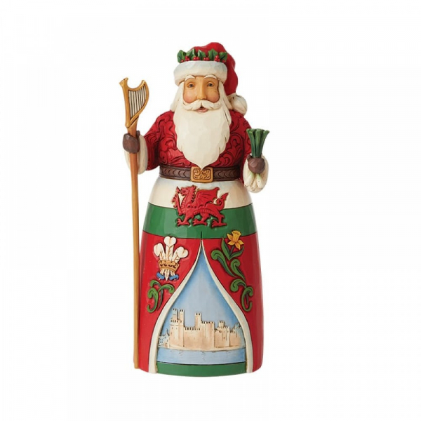 Jim Shore, Heartwood Creek, Jim Shore Weihnachten, 6008913, Welsh Santa, Walisischer Weihnachtsmann, Around the World Collection, Jim Shore Santas, Jim Shore Weihnachtsmann, Heartwood Creek Weihnachtsmann, Jim Shore Santa