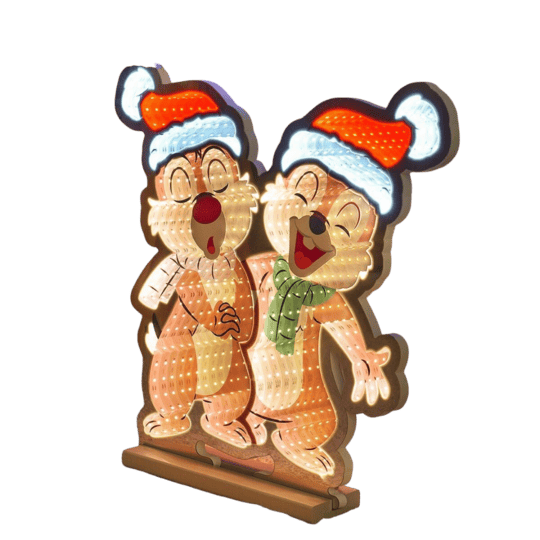 Infinity - Chip & Dale 3D LED-Weihnachtsbeleuchtung | Disney Spiegellicht 40cm | Christmas Inspirations DN25208