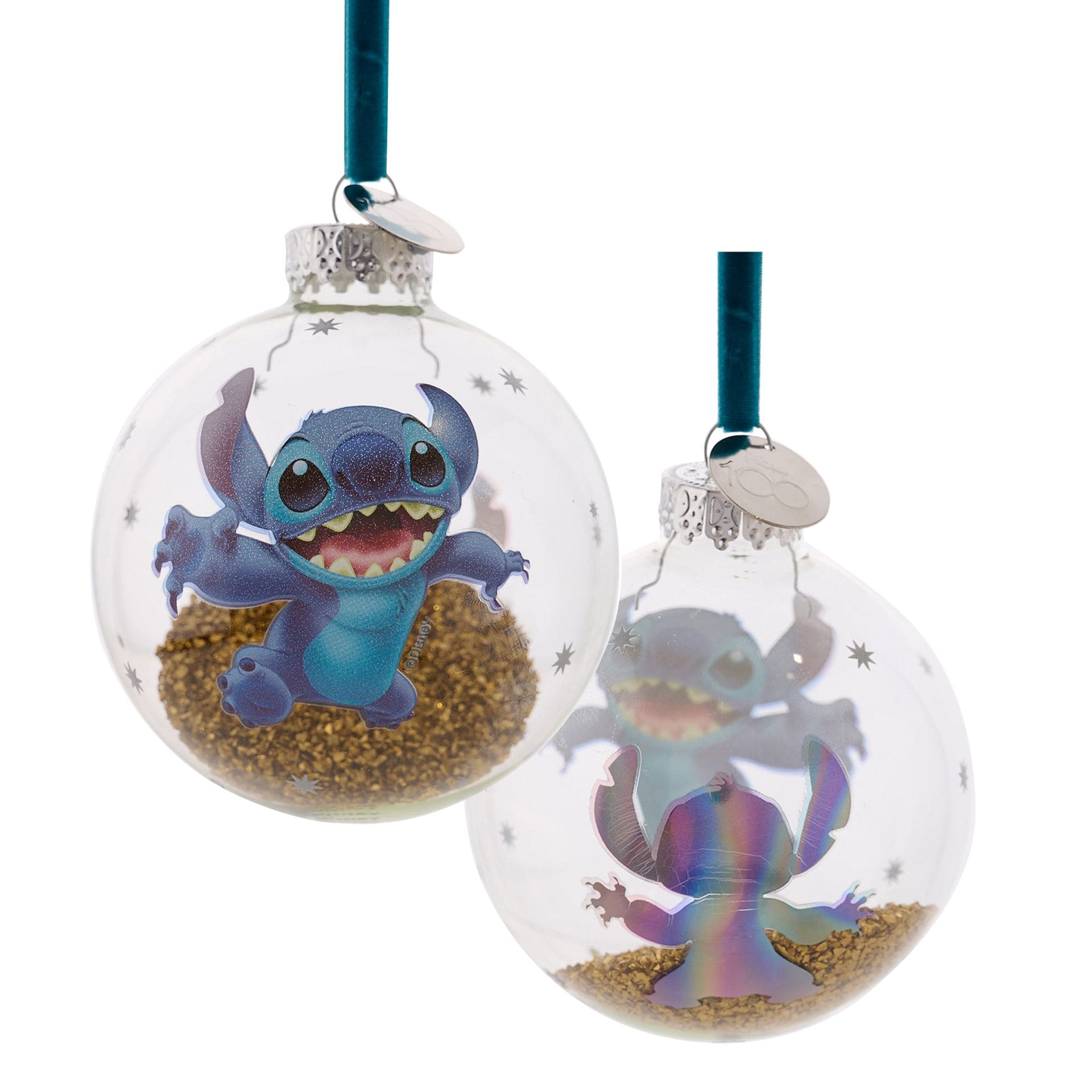 Disney Weihnachtskugeln, DI2040, Disney 100, Acryl-Weihnachtskugel, Disney Stitch, Stitch Weihnachtskugel, Walt Disney Weihnachten, Disney Stitch Bauble, Lilo & Stitch