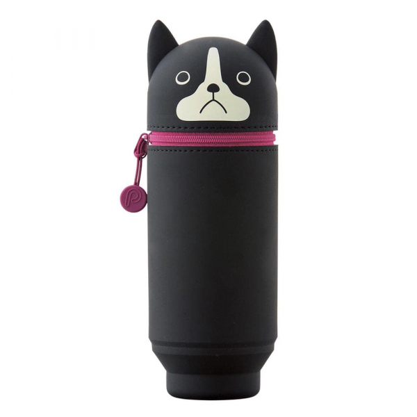 Lihit Lab, Punilabo, StaPuniLabo, Punilabo, Lihit Lab, Federtasche und Stiftehalter, stehende Federtasche, Pencil Case, animal, Tiere, stand up pen case, Boston Terrier, Faulenzer, Schlamper, Federmappend Up Case, Stiftehalter, Federtasche, Schlampermäppc