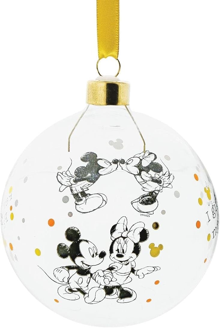 Glaskugel - Mickey & Minnie - Weihnachtskugel von Enchanting Disney A30570 Glaskugel - Mickey & Minnie - Weihnachtskugel von Enchanting Disney A30570