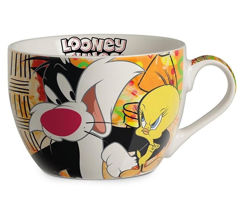 Frühstückstasse Becher XL - Looney Tunes Tweety & Silvester by Egan 116002