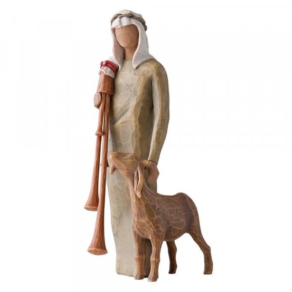 Willow Tree, Demdaco, Willow Tree Krippe, 27183, Susan Lordi, Angel, Engel, Skultur, Figur, Krippe, Christi Geburt, Hirte mit Dudelsack, Zampognaro, Willowtree, Nativity