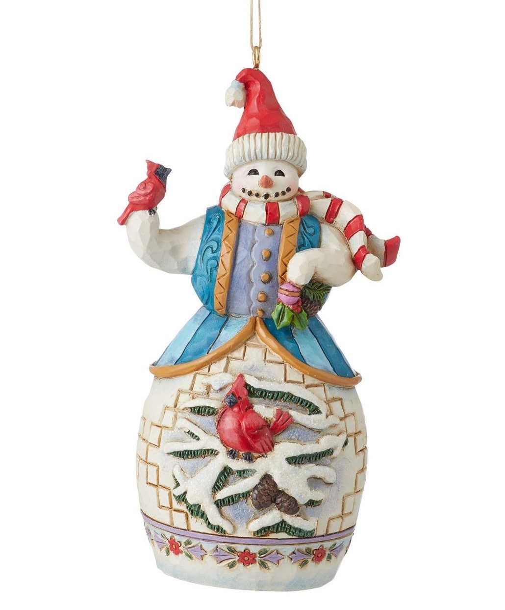 Jim Shore, Heartwood Creek, Jim Shore Heartwood Creek, Heartwood Creek by Jim Shore, 6011673,Snowman with Cardinal Ornament, Schneemann mit Kardinal Weihnachtsanhänger, Jim Shore Snowman, Heartwood Creek Snowman, Jim Shore Schneemann