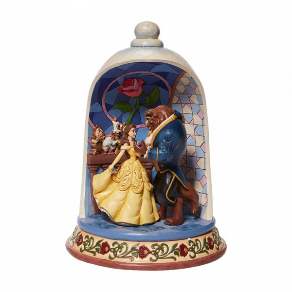 Disney Traditions, Jim Shore, Jim Shore Disney, Disney Traditions Collection, Enchanted Love, Beauty & The Beast Diorama, 6008995, Die Schöne und das Biest, Beauty & The Beast, Jim Shore Disneyfigur, DIsney Traditions Figur