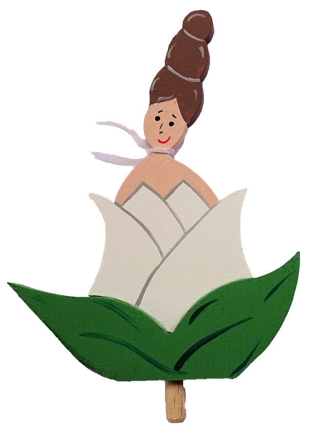 HK-B-2020-45a Sebastian Design Kerzenringe, Kerzenring, Candlering, Candle ring, Holzkranz, Steckfigur, Jahreszeitentisch, Steckfiguren für Kerzenringe, Blumenmädchen in Seerose, HK-B-2020-45, skandinavische Dekoration, skandinavischer Kerzenring