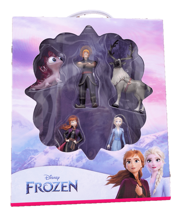 Bullyland, Geschenkset Frozen II, Disneyfigur, Spielfigur, Sammelfigur, Geburtstagstorte, Tortenfigur, 13414, Elsa, Anna, Bruni, Kristoff, Sven