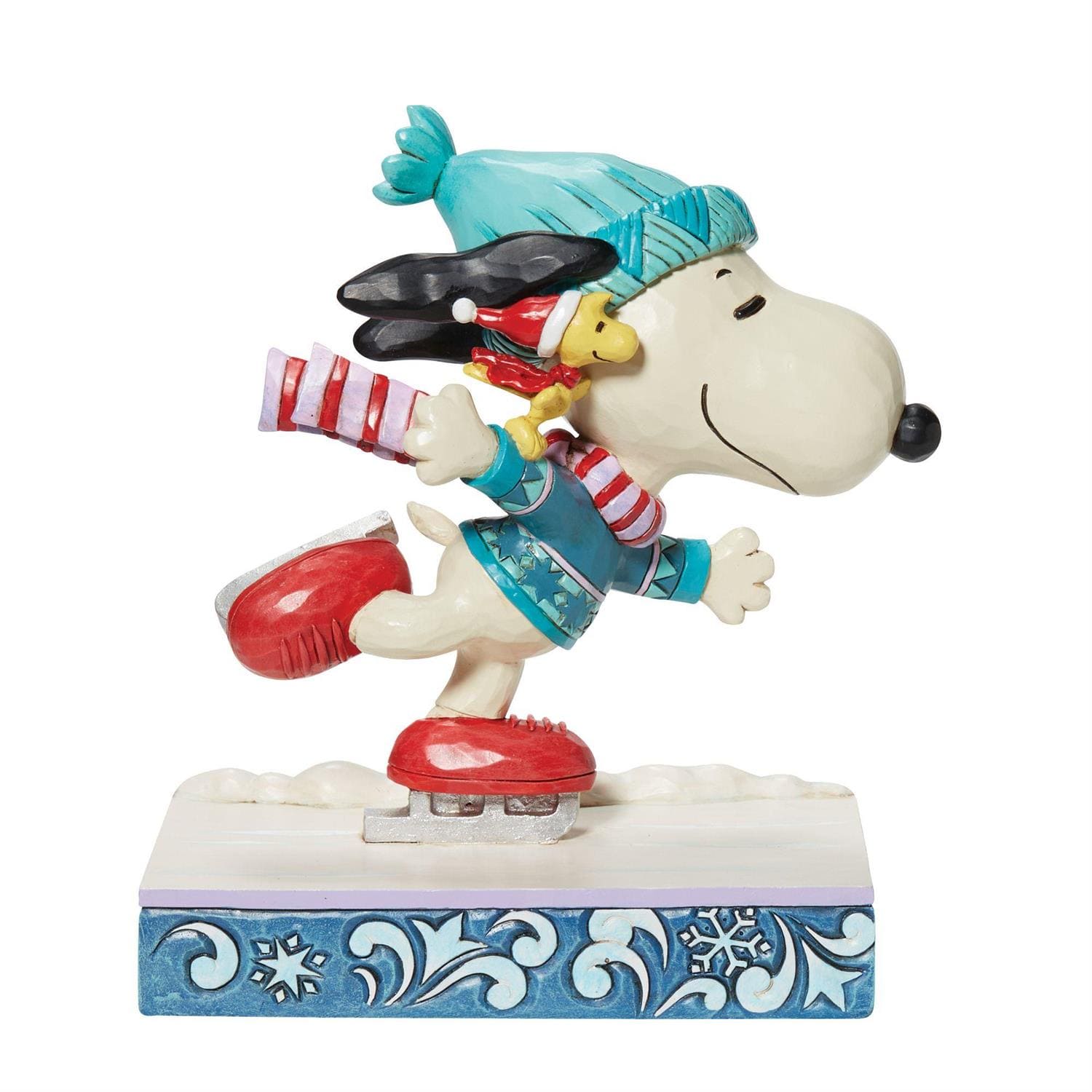 Peanuts, Jim Shore, Jim Shore Peanuts, Snoopy, Woodstock, Gliding Friendship, 6013050, Snoopy & Woodstock Skating, Snoopy Schlittschuh