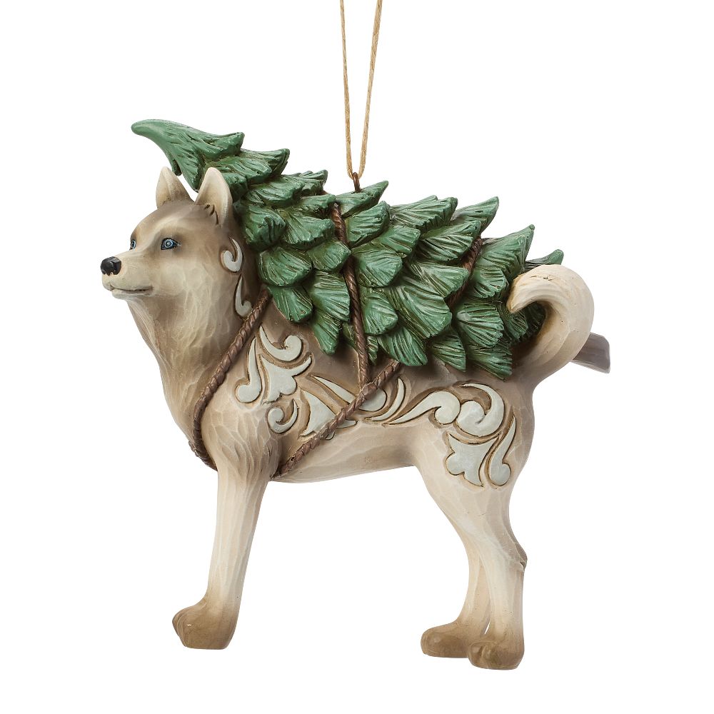 Hunde Ornament Husky Dog 6019318 - Jim Shore Heartwood Creek Weihnachtsanhänger
