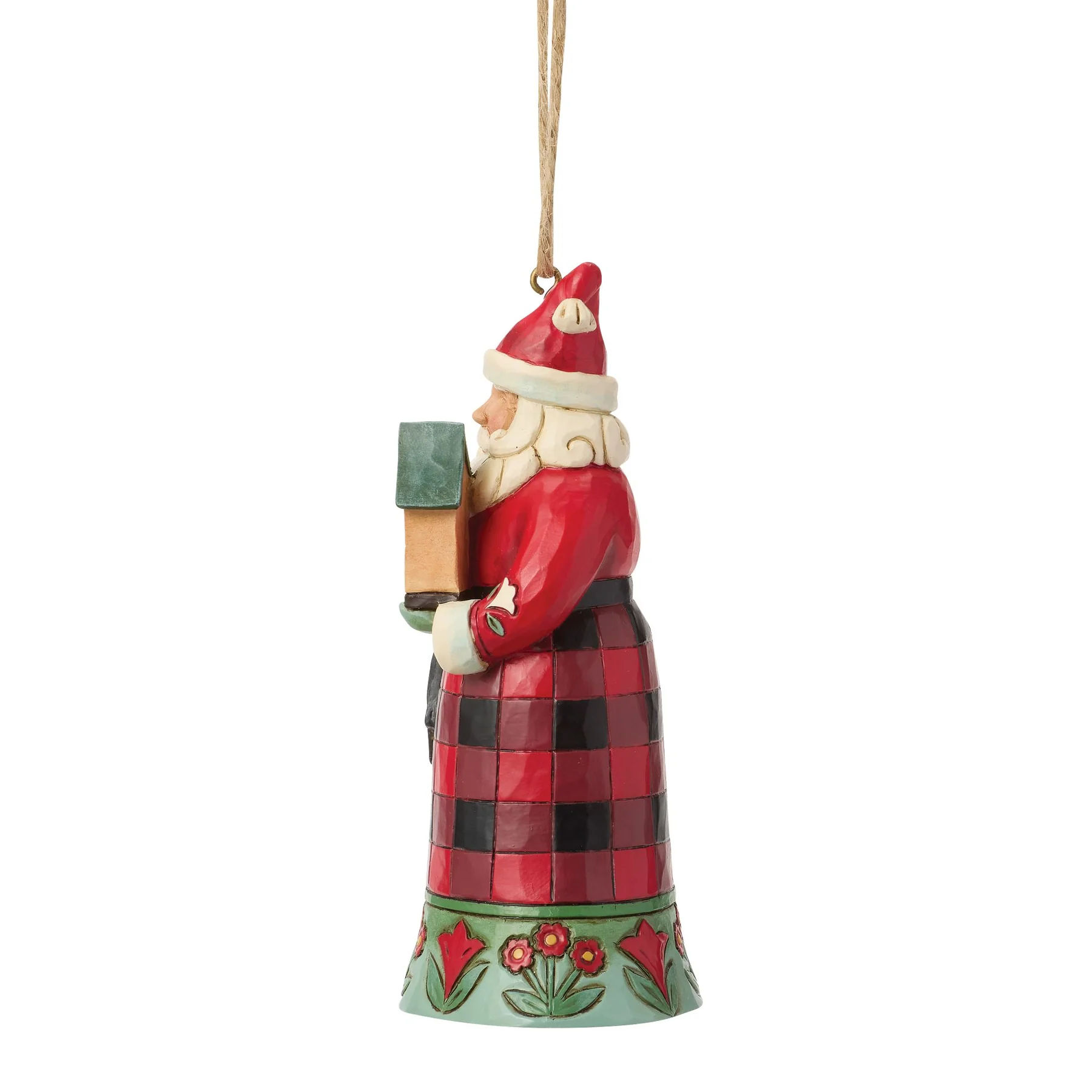 Santa mit Vogelhaus Highland Glen Weihnachtsmann Ornament 6019277 - Jim Shore Heartwood Creek Weihnachtsanhänger