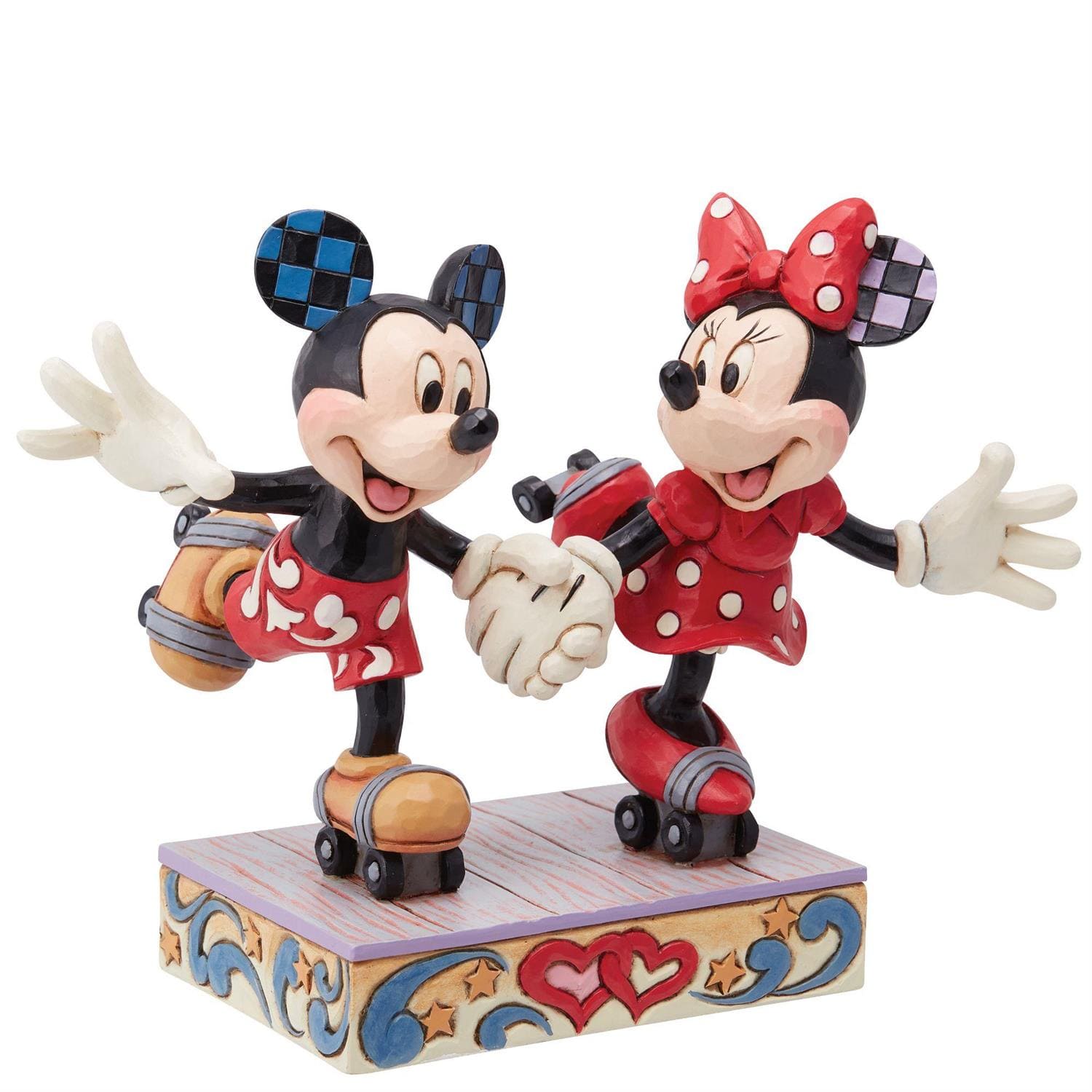 Disney Traditions, Jim Shore, Jim Shore Disneyfigur, 6014315, A Sweet Skate, Mickey & Minnie Skating, Micky und Minnie fahren Rollschuh, Jim Shore Disney, Jim Shore Micky