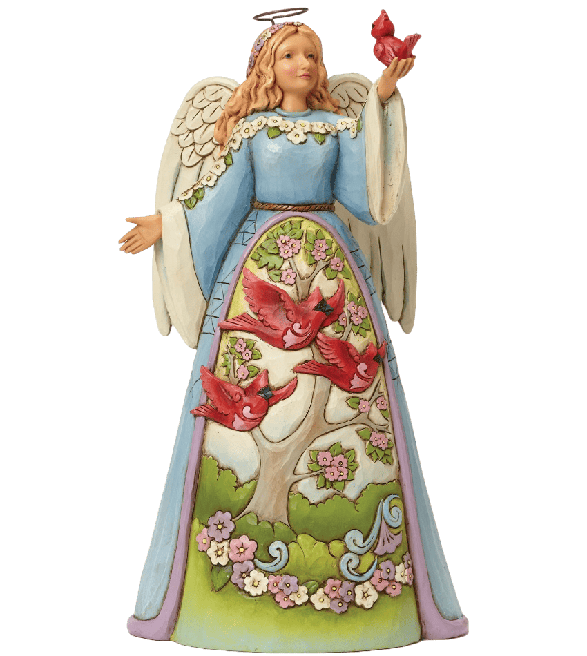 Hope of Humanity Engel Angel with Cardinals -  Jim Shore Heartwood Creek 4041332