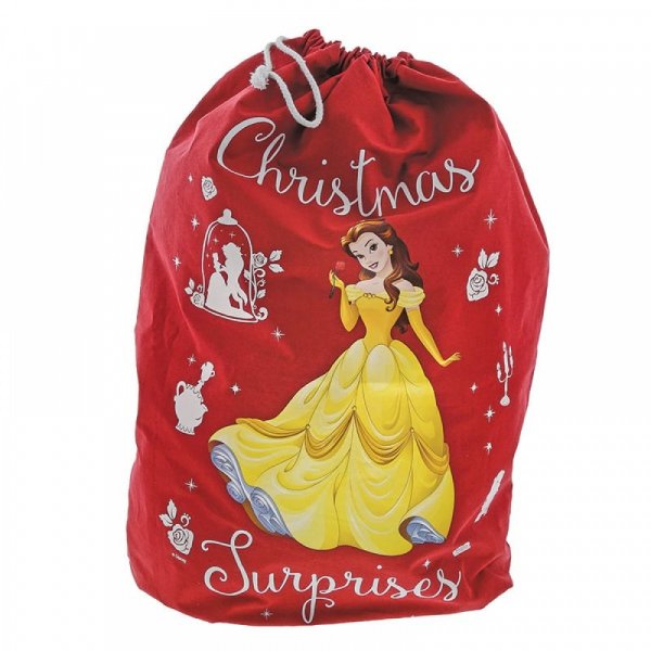 a30229 Enchanting Disney Collection, Walt Disney, Disney Weihnachten, Beauty & The Beast Christmas Sack, Schöne und das Biest Weihnachtssack, A30229, Belle Geschenksack, Disney Geschenk