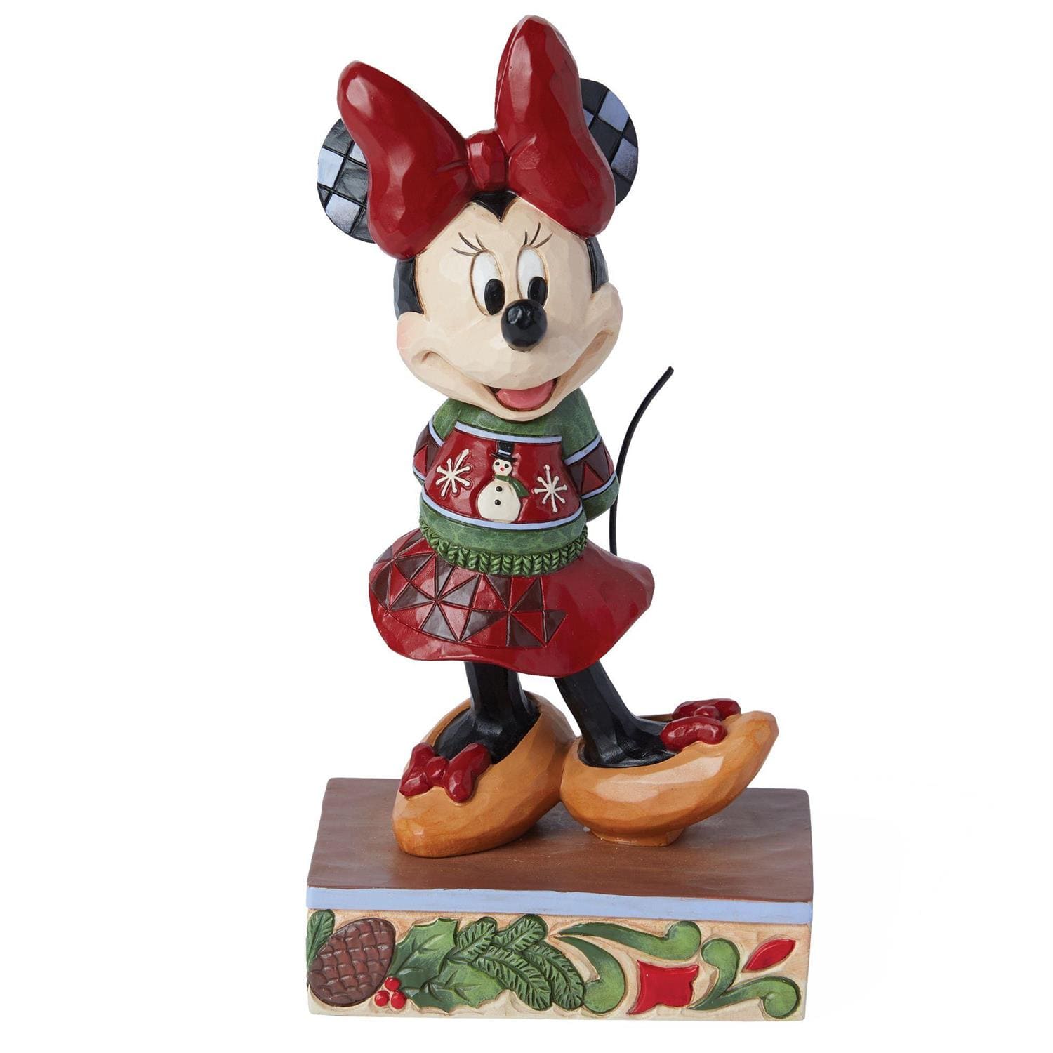 Jim Shore, Disney Traditions, Jim Shore Disney, 6015003, Christmas Sweater Minnie Mousse, Weihnachtspullover Minnie Maus, Holiday Ready Jim Shore Disneyfigur, Jim Shore Weihnachtsfigur