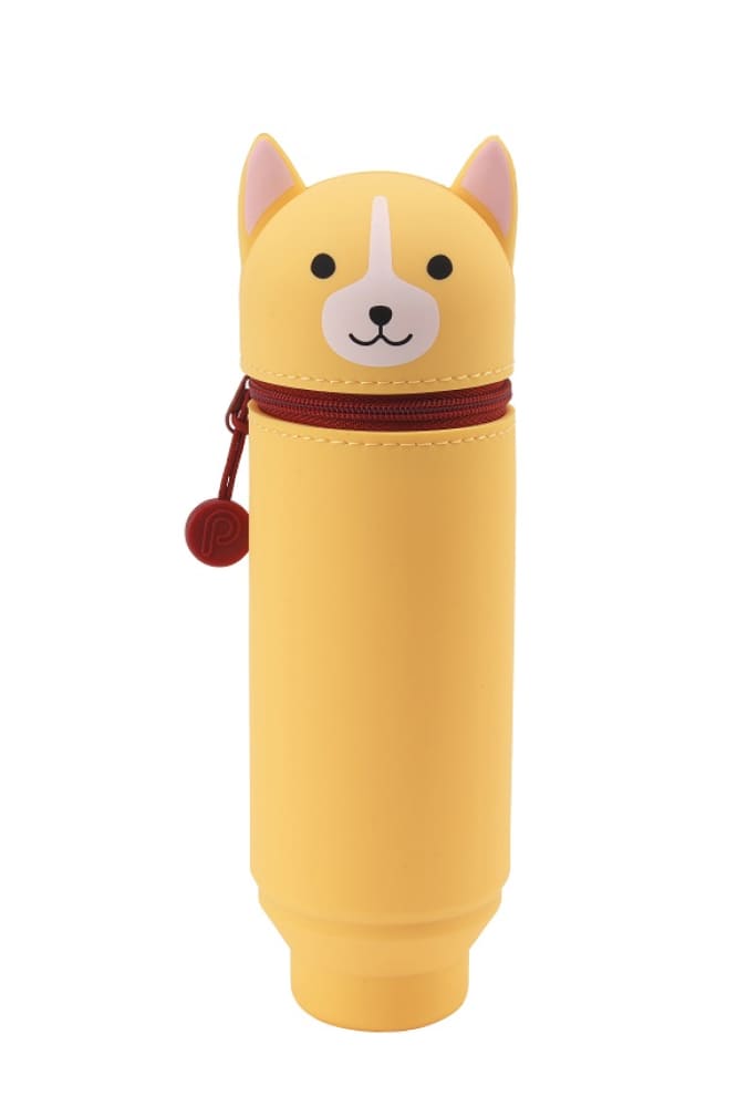 PuniLabo, Punilabo, Lihit Lab, FederPuniLabo, Punilabo, Lihit Lab, Federtasche und Stiftehalter, stehende Federtasche, Pencil Case, animal, Tiere, stand up pen case, A7712-101, Federtasche Corgi Hund, Schlamper, Faulenzer, Federmappetasche und Stiftehalte