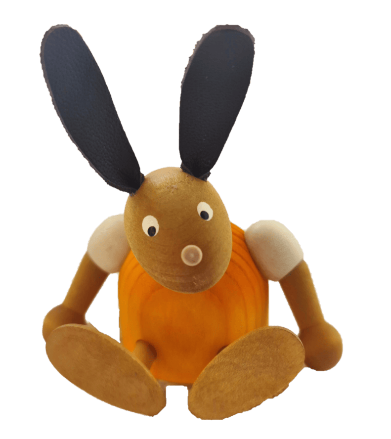 Erzgebirge Osterhase orange -Steckfigur für den großen Kerzenring von Sebastian Design Erzgebirge Osterhase orange -Steckfigur für den großen Kerzenring von Sebastian Design