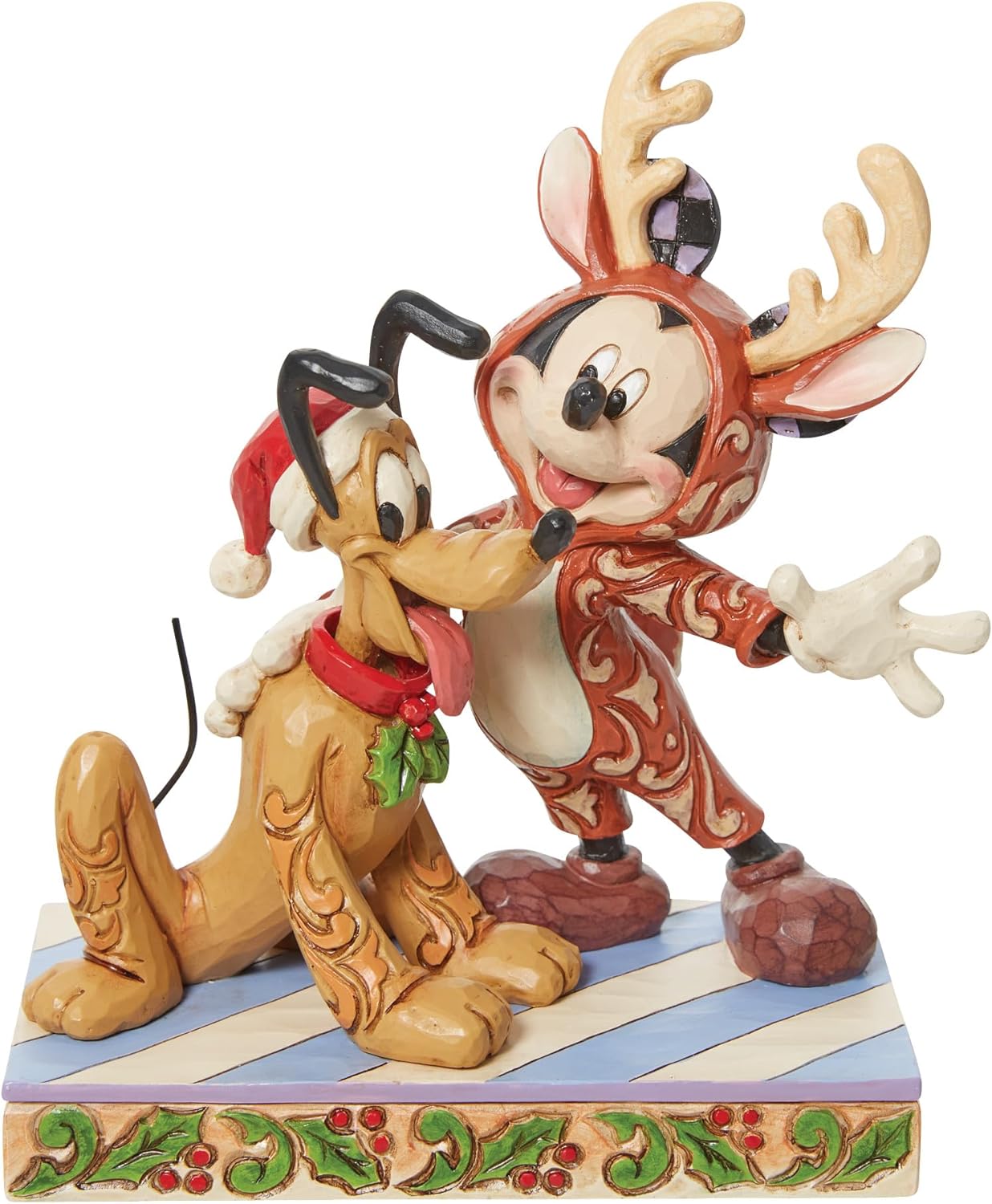 Festive Friends Mickey & Pluto Christmas  -  Disney Traditions Jim Shore 6013059