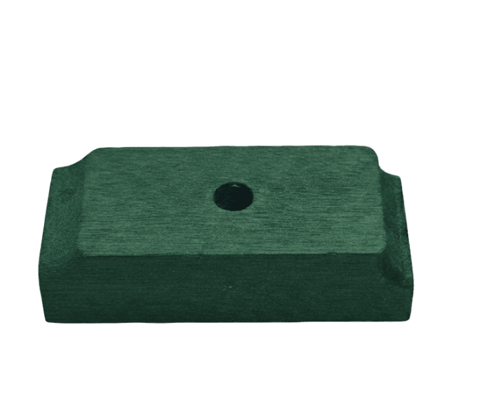 Bodenplatte Sockel mit 1 Bohrung grün, Talvel passend für Steckfiguren für große Kerzenringe von Sebastian Design B020-1dg