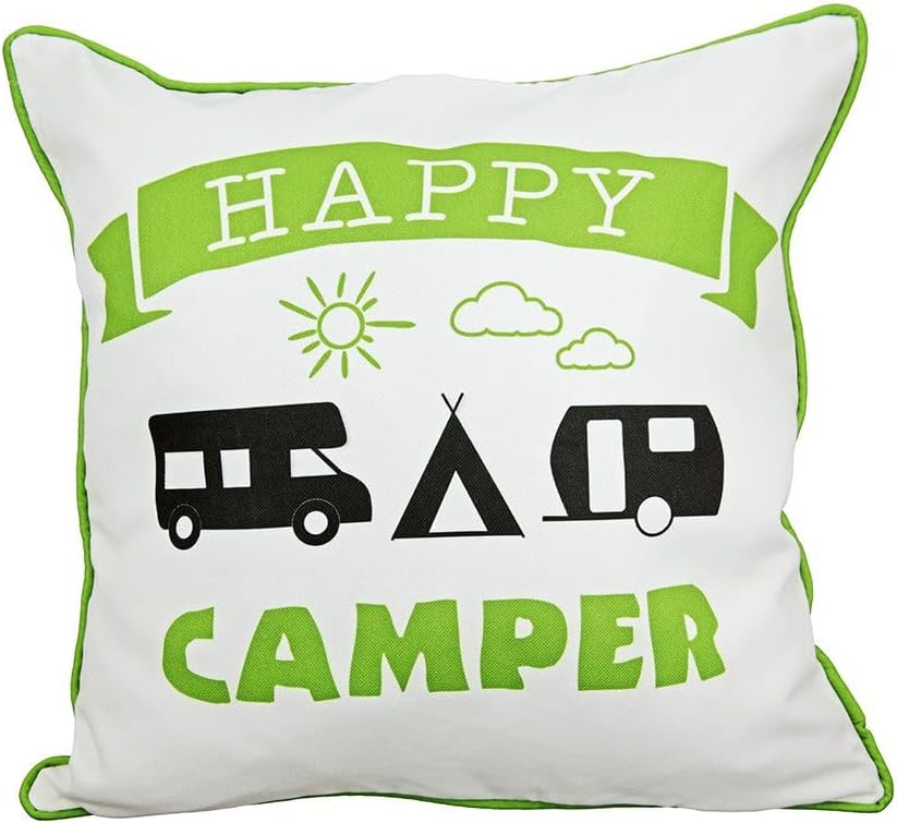Kissen Happy Camper 44283 / Gilde Kissen & Inlet - Wohnwagen / Happy Camper - Camping Kissen Dekokissen Zierkissen