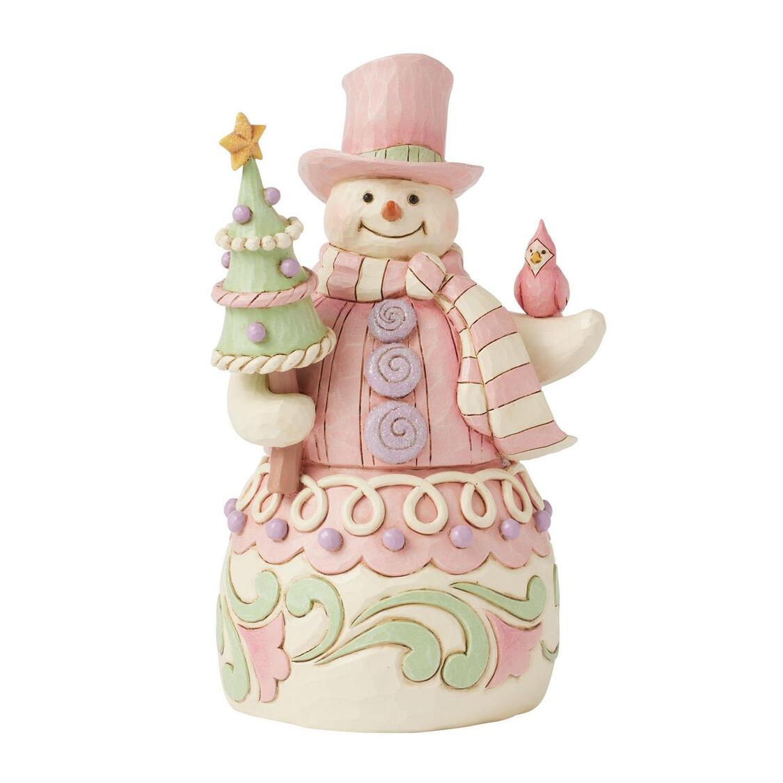 Pastel Winter Wonder's Candy Snowman / Schneemann - Heartwood Creek by Jim Shore 6017019