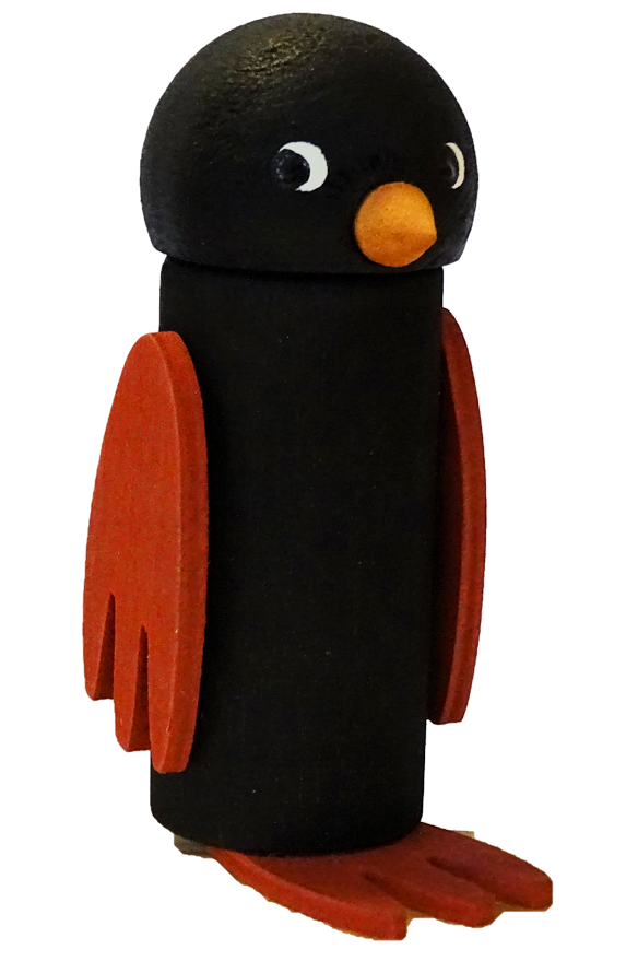 Sebastian Design, Candlering, Kerzenring, Kerzenringe, Skandinavischer Holzkranz, Skandinavische Kerzenringe, Vogel schwarz, großer Vogel in schwarz, 10-191
