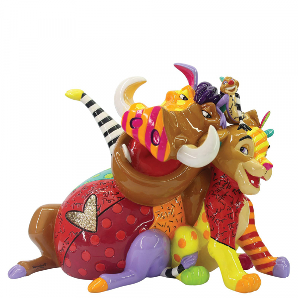 Romero Britto, Disney Britto Collection, Britto, 6006084,  Britto König der Löwen,  Disney Britto The Lion King Figurine, Timon und Pumbaa, Romero Britto Disney, Romero Britto Disney Figuren, Romero Britto Disney Art, Romero Disney Collection, Britto Disn