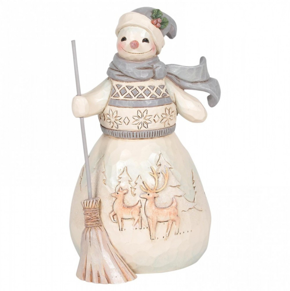 Heartwood Creek, Jim Shore, Winter Days Are Joyful Days, Snowman, Wintertage sind frohe Tage, Schneemann, White Woodland Collection
