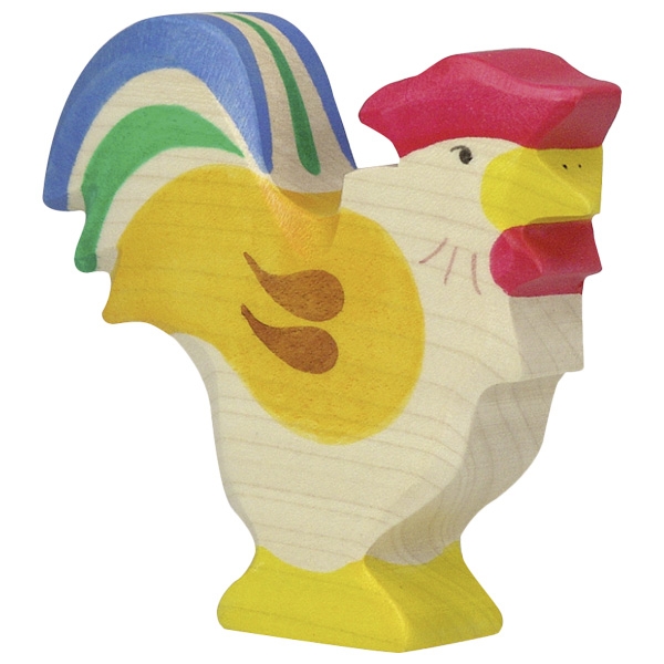 HK-80014a Sebastian Design, Kerzenring, Kerzenringe, Candle Ring, Candlerings, Holzkranz, Steckfigur, Ostern, Hahn, Rooster, 80014