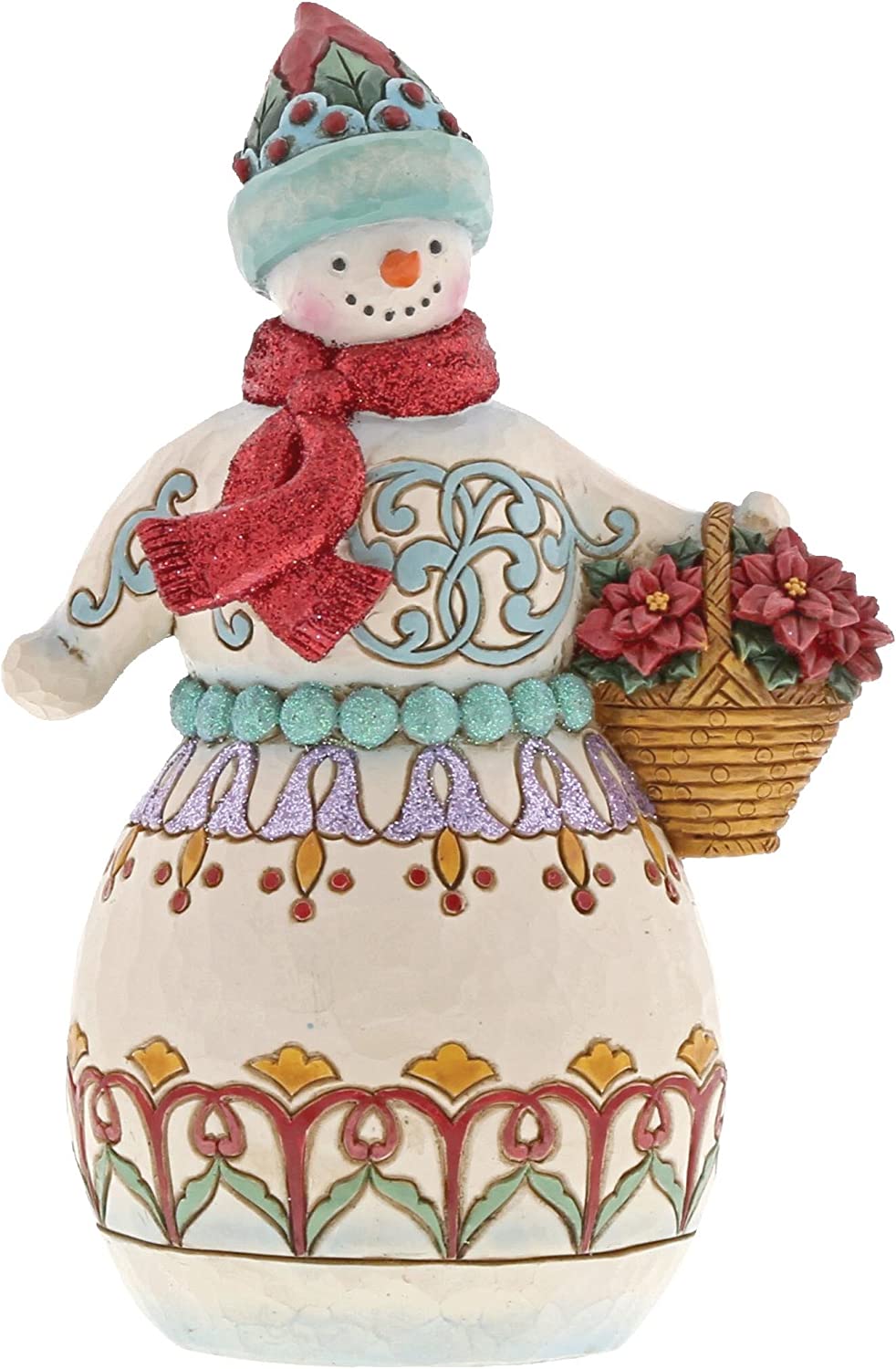 Deliver Cheer Snowman with Basket Jim Shore Heartwood Creek 6001421