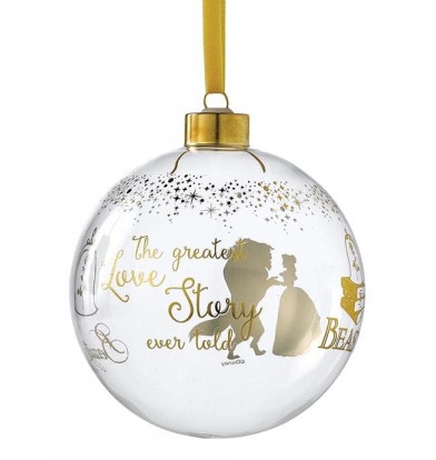 Glaskugel - Schöne und das Biest Anhänger - Hochzeit - Weihnachtskugel von Enchanting Disney A29529 Glaskugel - Schöne und das Biest Anhänger - Hochzeit - Weihnachtskugel von Enchanting Disney A29529