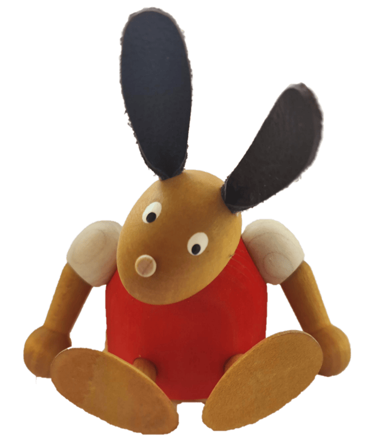 Erzgebirge Osterhase rot -Steckfigur für den großen Kerzenring von Sebastian Design Erzgebirge Osterhase rot -Steckfigur für den großen Kerzenring von Sebastian Design