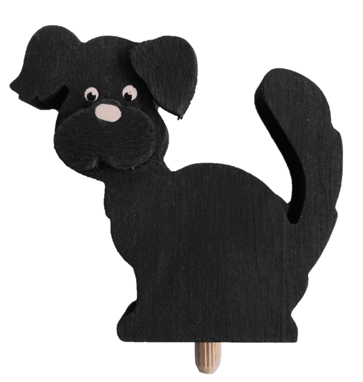 Kerzenring, Kerzenkranz, Steckfigur Hund, B049-2sr, nordischer Kerzenring, skandinavische Dekoration, Holzfigur, Jahreszeitentisch, Candle Ring