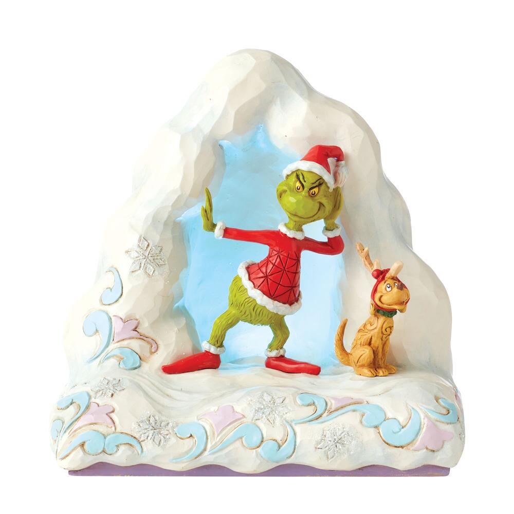Jim Shore, The Grinch, Der Grinch, The Grinch by Jim Shore, 6010780, Grinch for Schneehöhle, beleuchtet, Grinch Standing By Mounds of Snow - Grinch by Jim Shore, Dr. Seuss, Grinch by Jim Shore