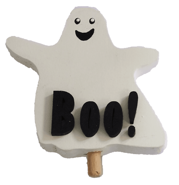 Halloween - Gespenst Boo / Geist -Steckfigur für Kerzenring