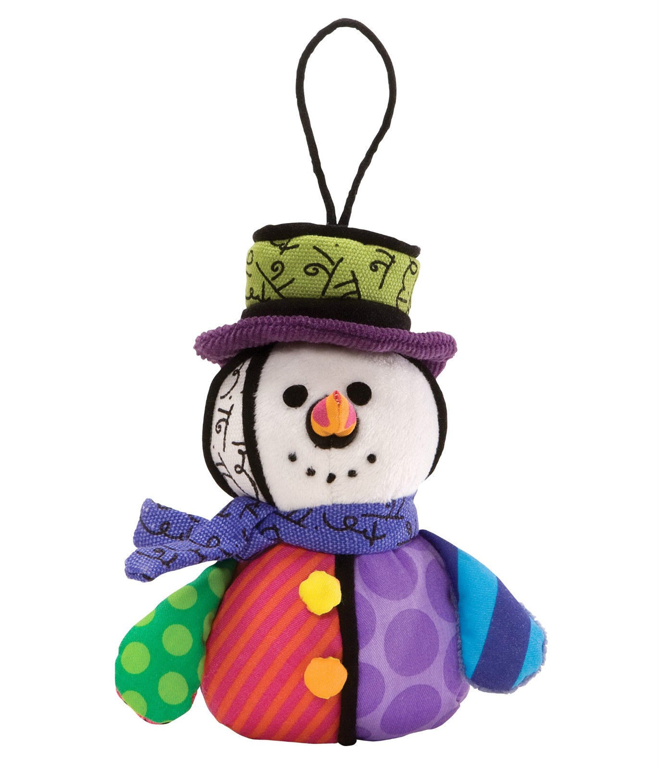 Plush Ornament - Weihnachtsanhänger Schneemann im Britto-Design 4027891 / Romero Britto