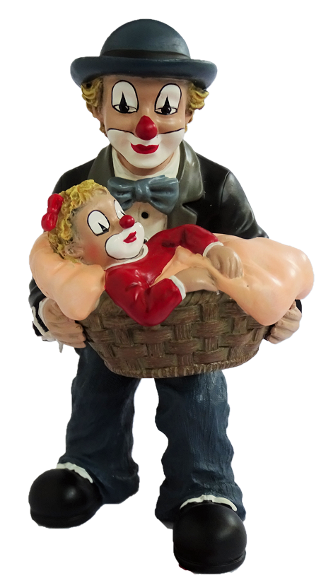 Gilde Handwerk, Gilde Clowns, Vater mit Mädchen im Korb, 35040