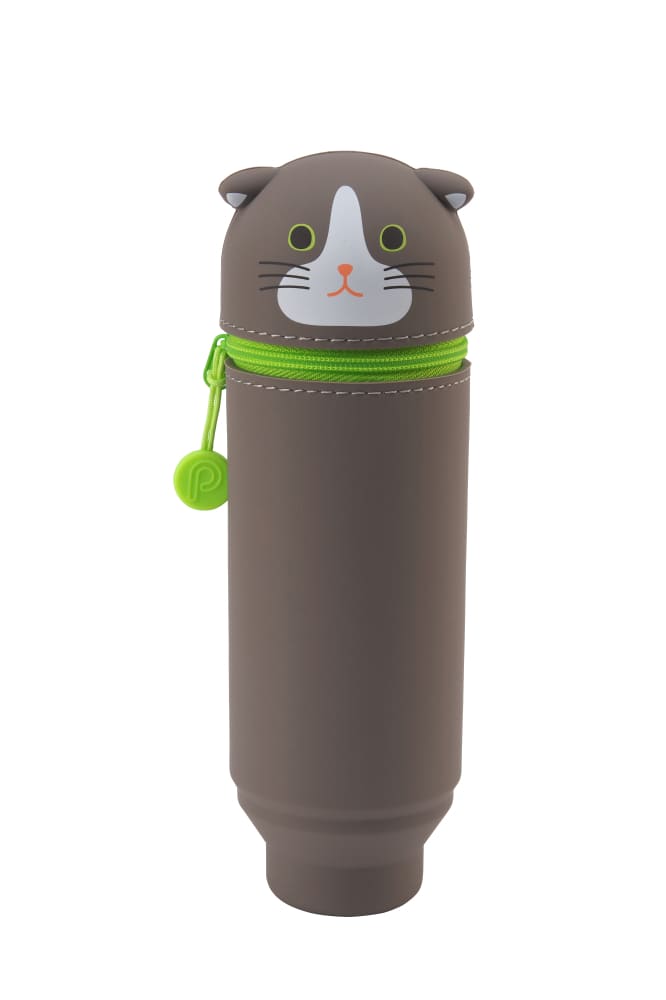 PuniLabo, PunilabPuniLabo, Punilabo, Lihit Lab, Federtasche und Stiftehalter, stehende Federtasche, Pencil Case, animal, Tiere, stand up pen case, A7712-103, Federtasche Schottische Faltohrkatze, Scottish Fold Cat, Schlamper, Faulenzer, Federmappeo, Lihit